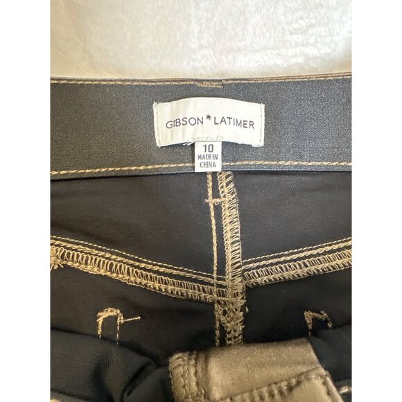 Gibson Latimer Womens Metallic Bronze Skinny Jeans Size 10 - Picture 6 of 10